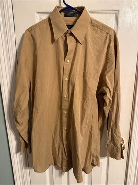 Claiborne Men's Long-Sleeve Dress Shirt in Tan